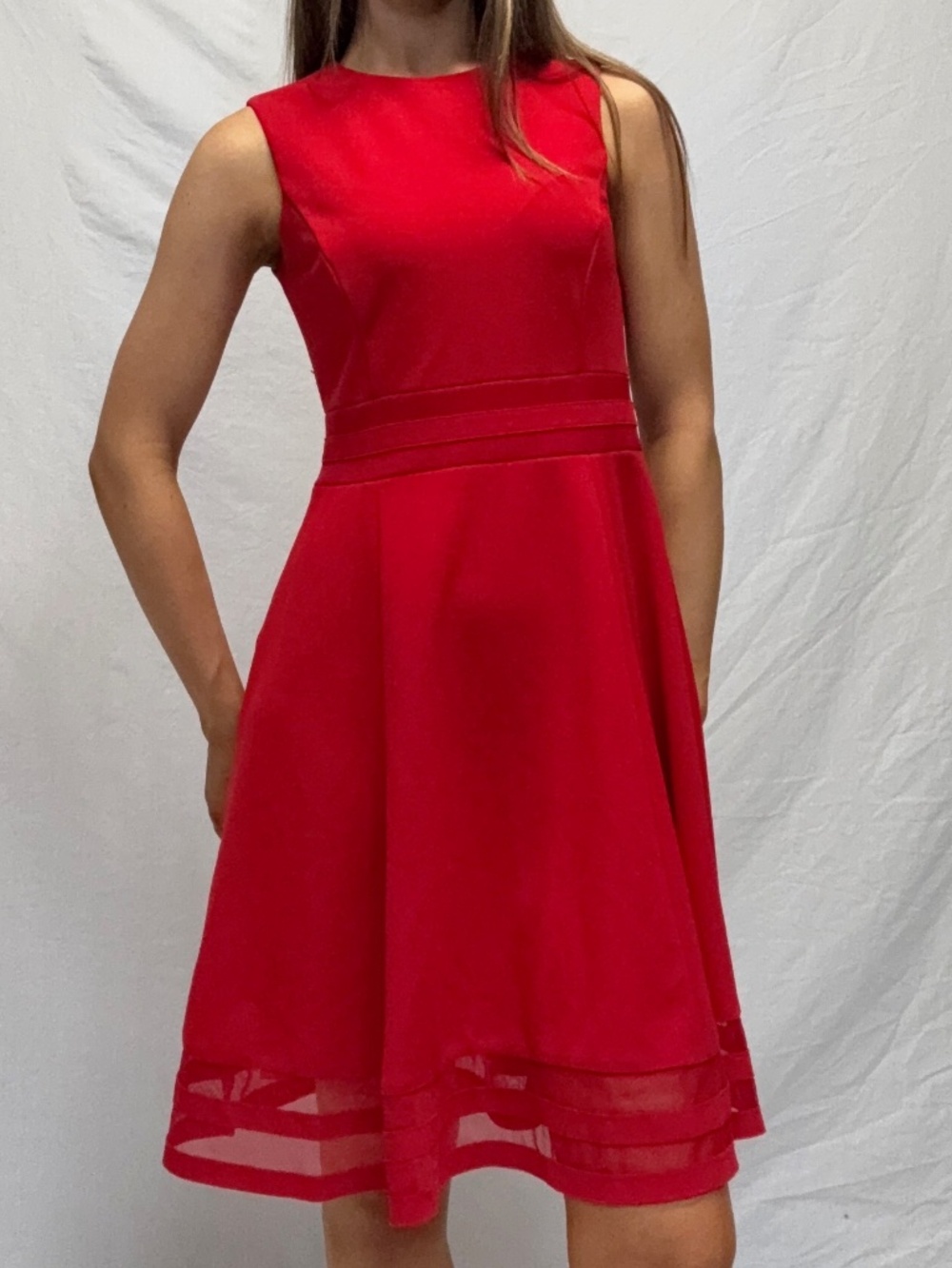Calvin Klein A-line midi dress